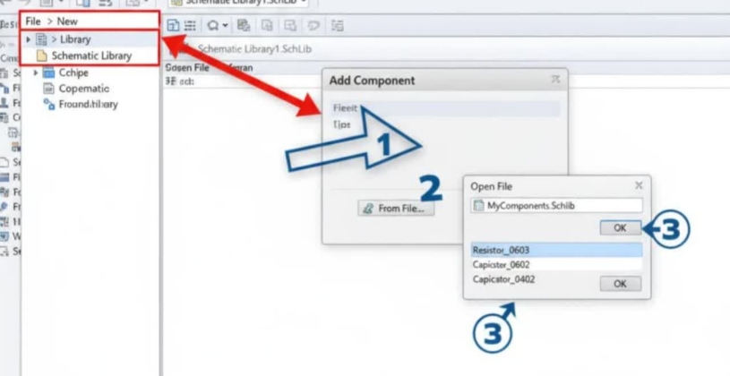 راهنمای Import کردن Symbol & Footprint در Altium-3dfootprint