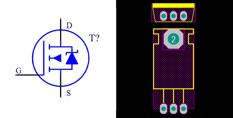شماتیک و فوت پرینت ماسفت IRF630